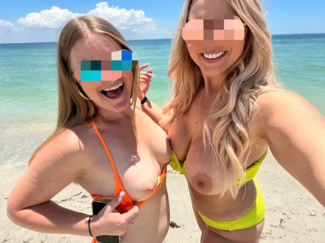 You can catch my bestie and I at the beach with the girls out