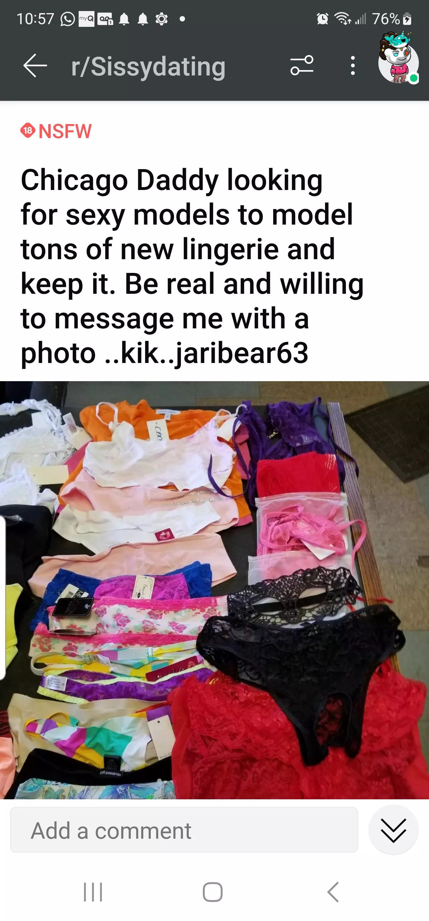 lingerie give away