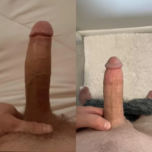 Me(left) vs. u/openwindow321 compared 😁 He thinks I make him look tiny - What do you think?