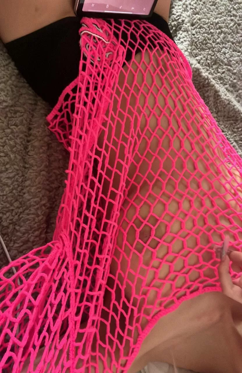 my fishnet suit looks great, doesn't it