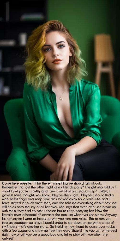 My new friend is going to show me how to lock you in chastity