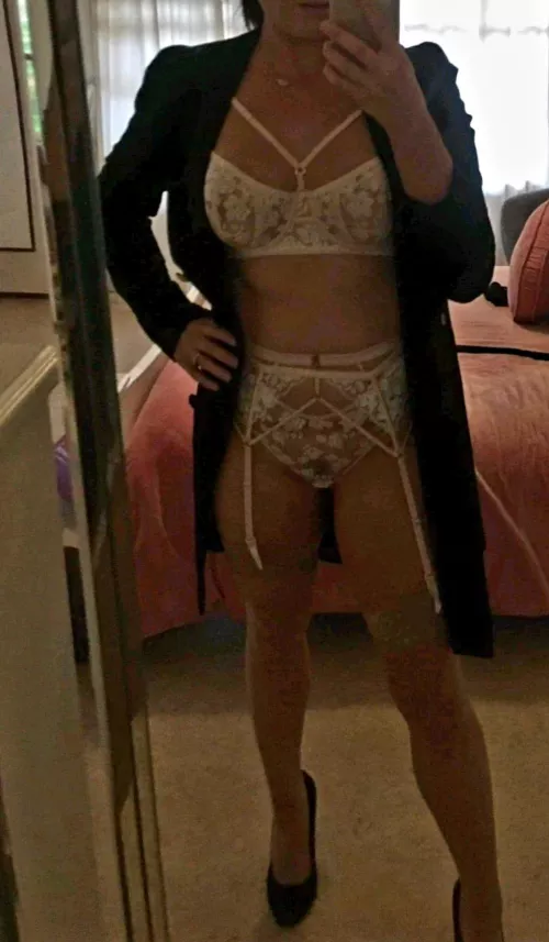 She's home from work