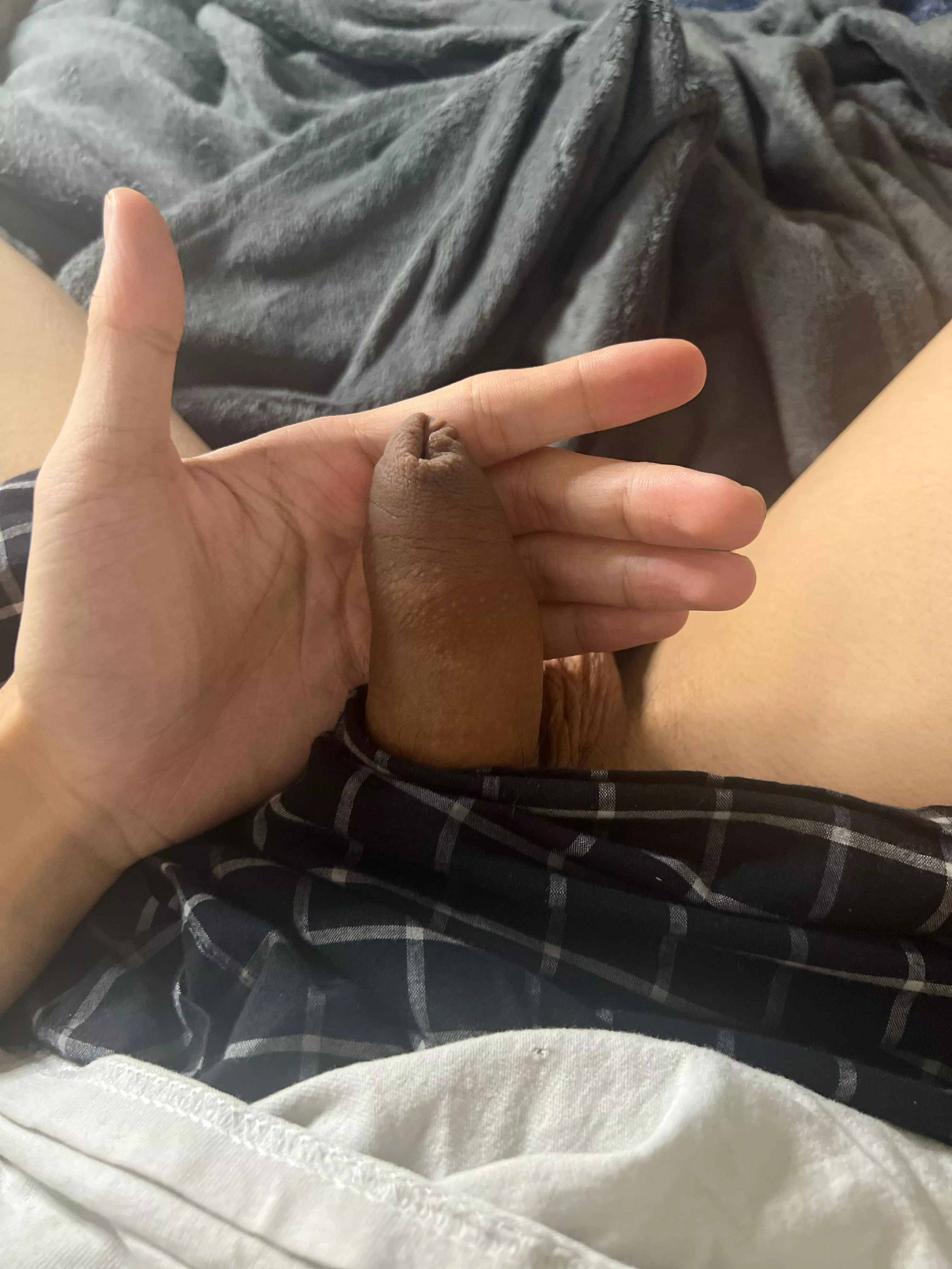 Soft foreskin, pull it back