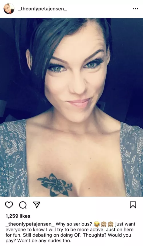 Such a beauty. Interesting to know what he OF would be like (see her comment under her photo )