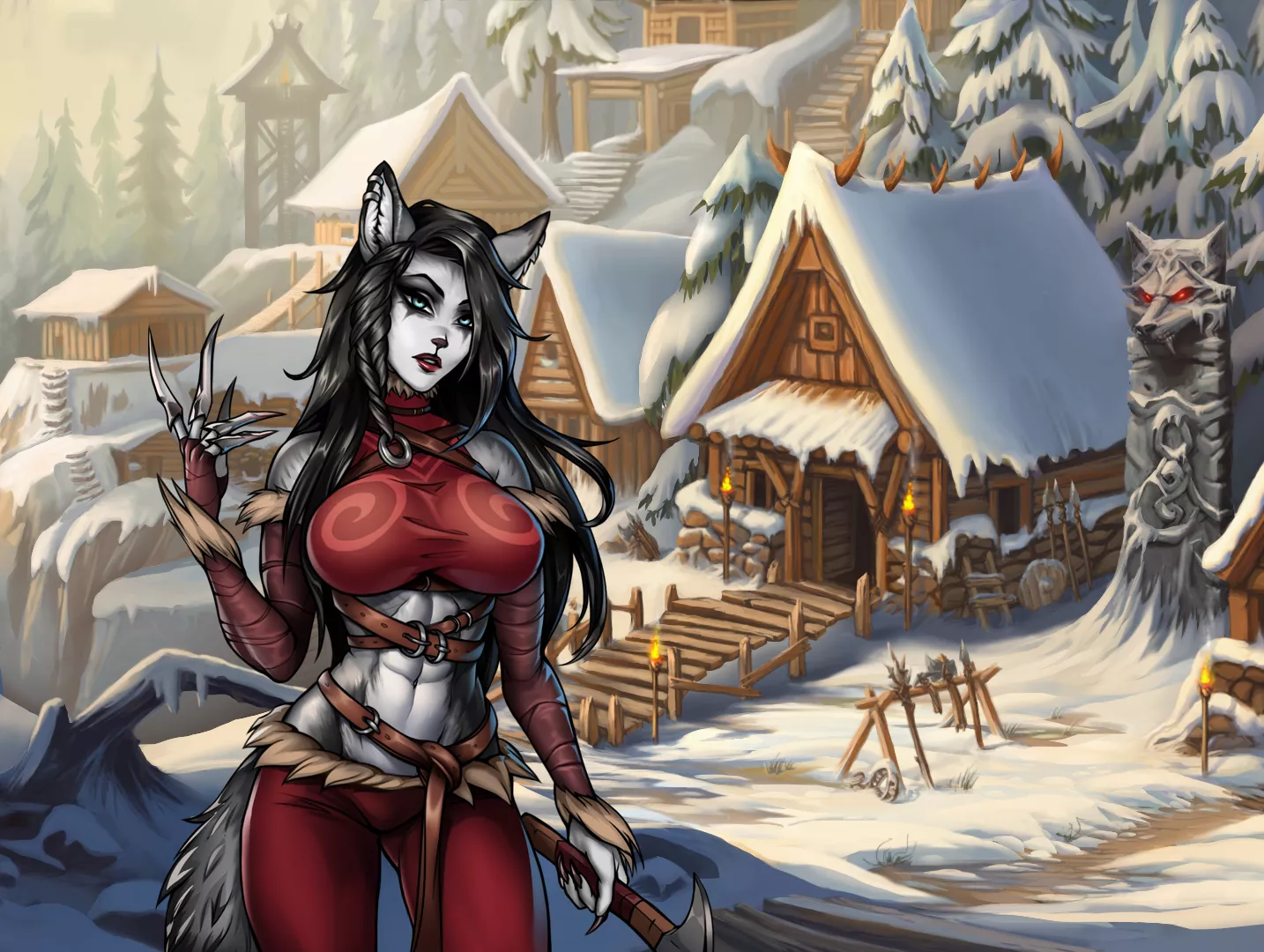 Wolf lady Vishka by RoodPower