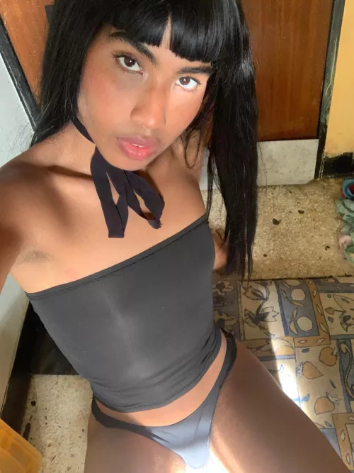 would you like to help a tgirl to cum ?