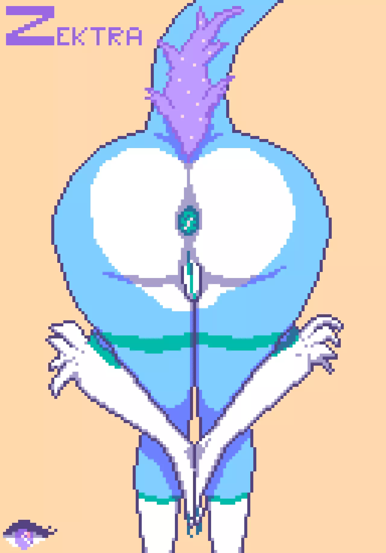 I saw this pose a lot so I decided to do it, this is Zektra from an erocosplay.