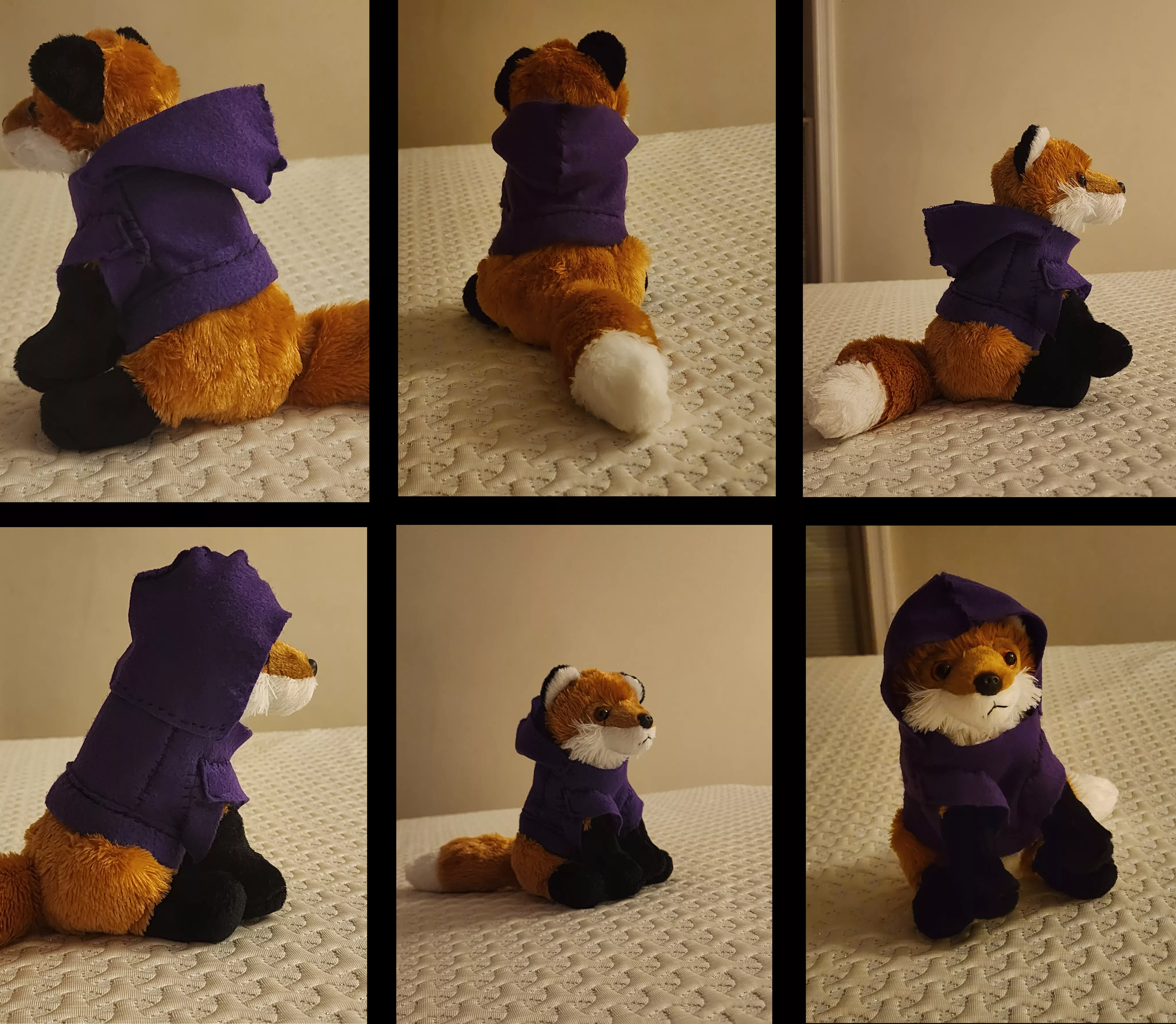 I used my mediocre sewing skills to make a hoodie for my fox!