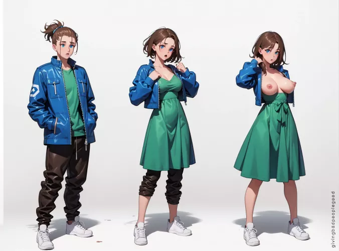 Pit Crew to Pin-up Model - Transformation Sequence (givingbadpeoplegood)