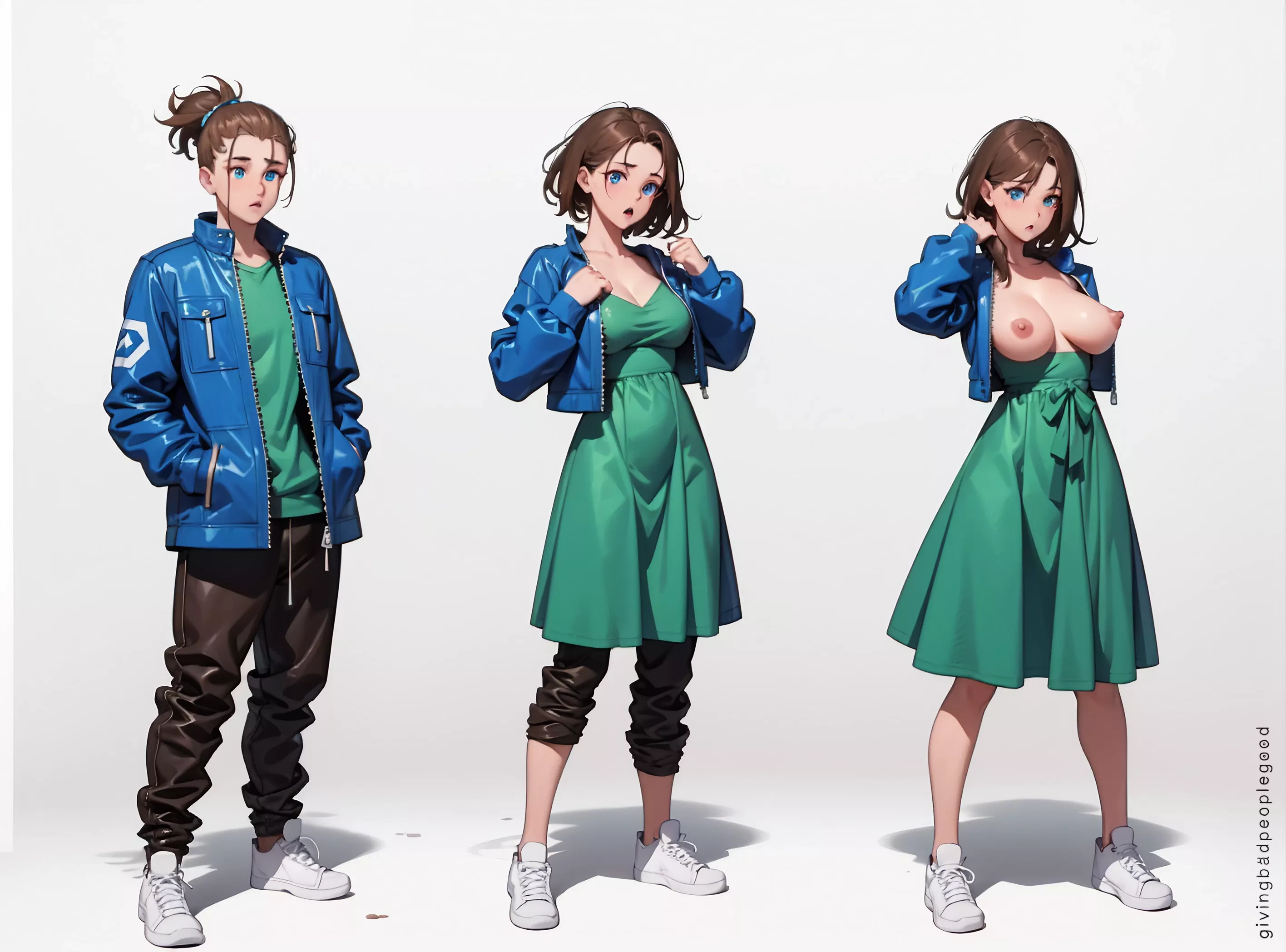 Pit Crew to Pin-up Model - Transformation Sequence (givingbadpeoplegood)