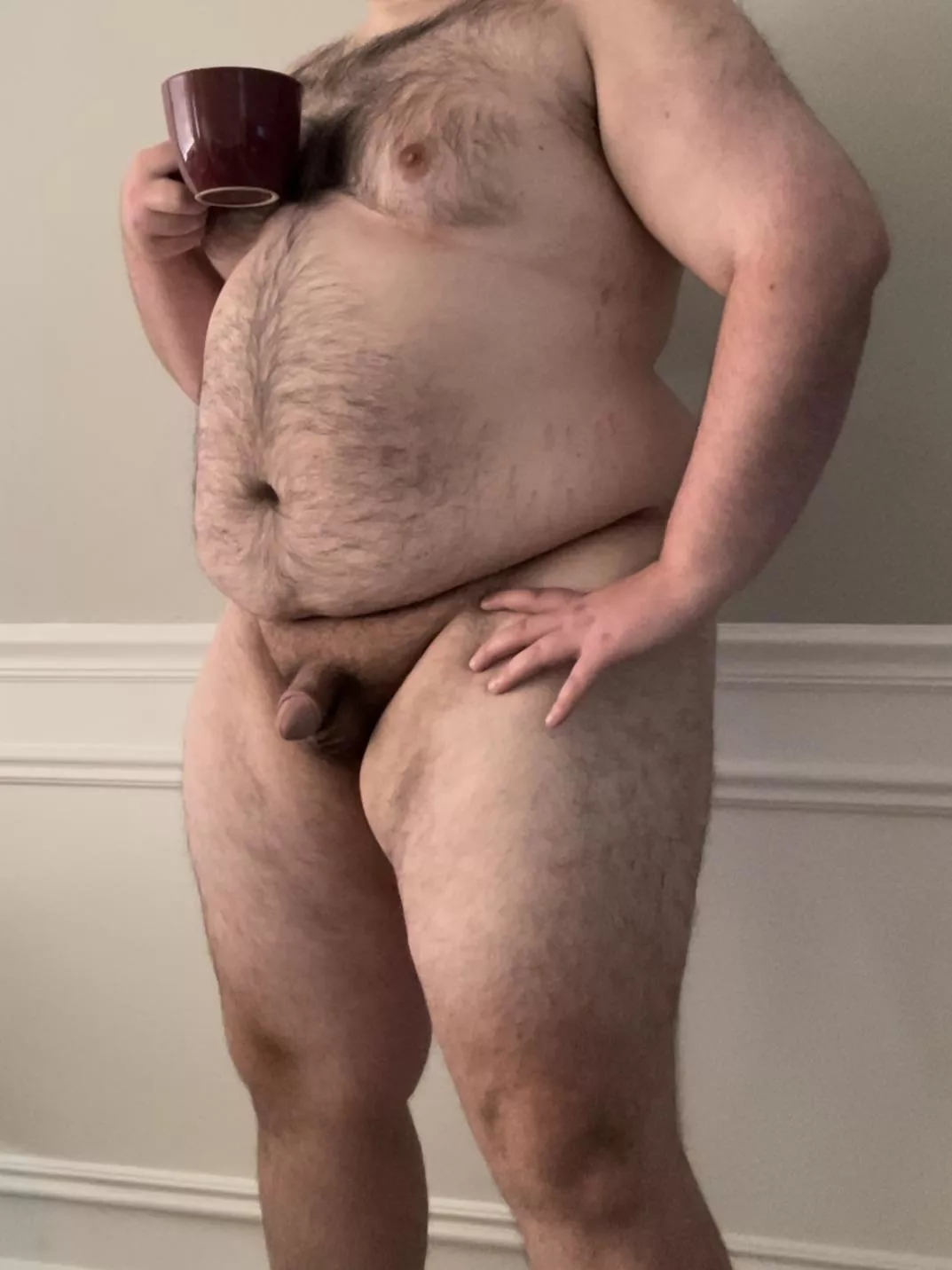 POV: you walk in on me drinking my first cup of coffee of the day. What are you doing?