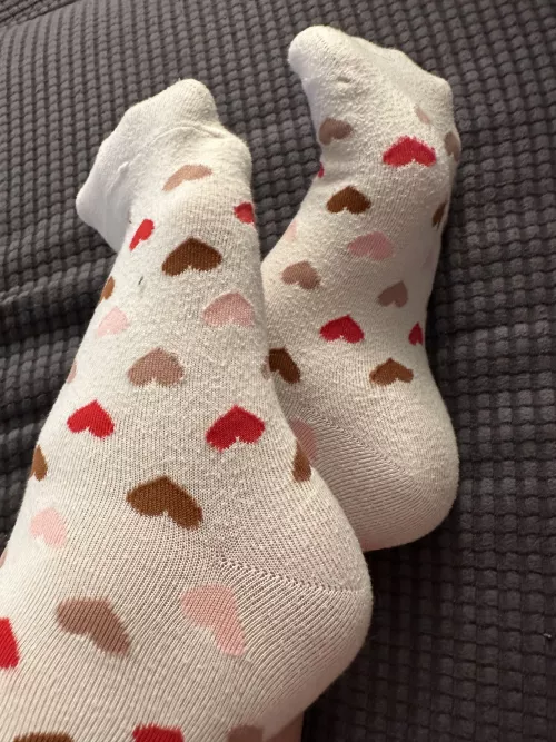 Want to kiss 💋 my heart socks? ❤️ (F)