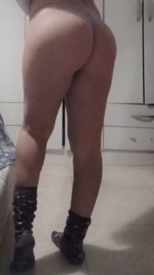 Be nice and help me lift my stocking [f]