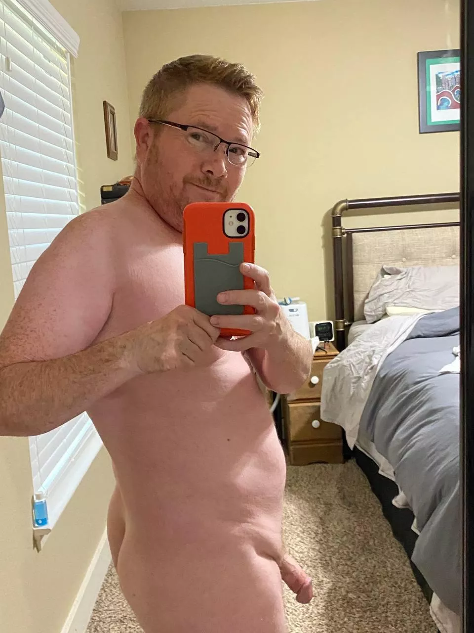 Fully naked ginger man