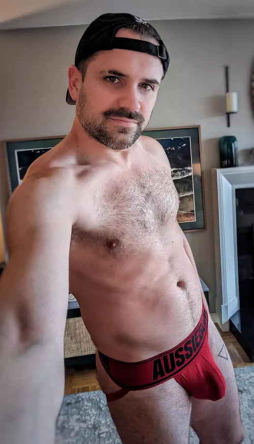 I've been so horny today, so I've just been hanging out in this jock.