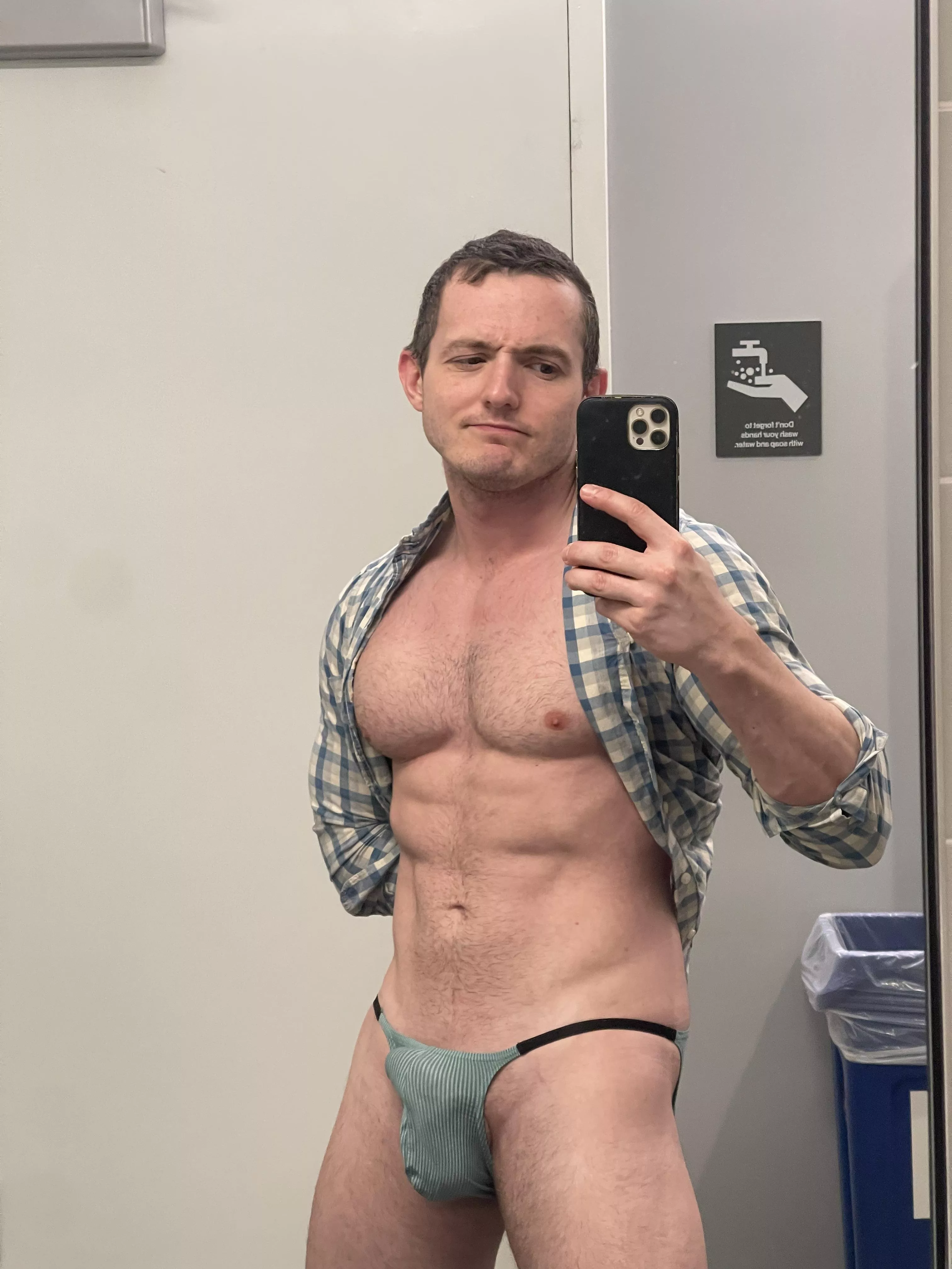 Just before shaving my chest