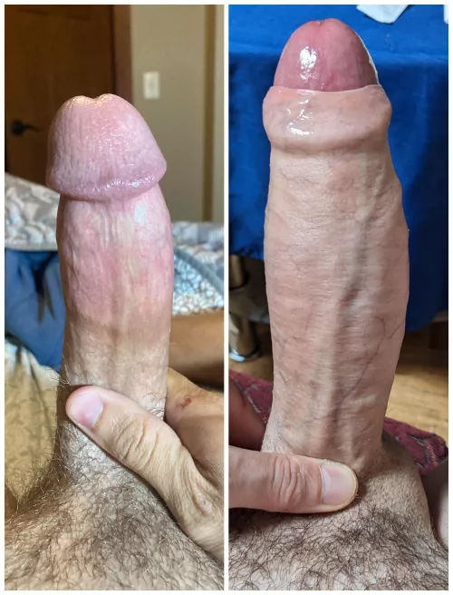 Me (right) comparing with Hefty_Ad374. What are your thoughts?