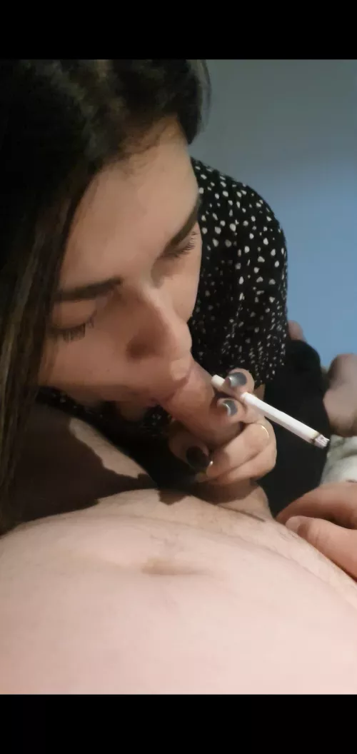 My Brazilian Wife smoking and bj