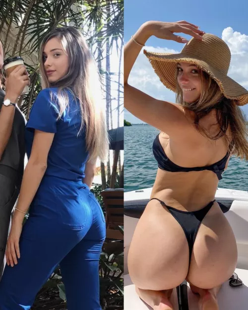 Pretty med student hiding a little something there...