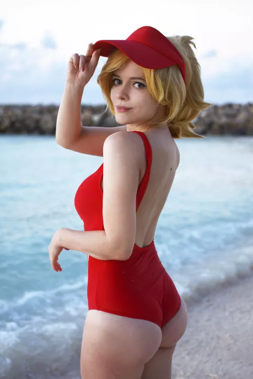 Swimsuit Mercy cosplay by Evenink