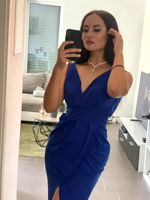This blue dress is dangerous... Want to risk it?