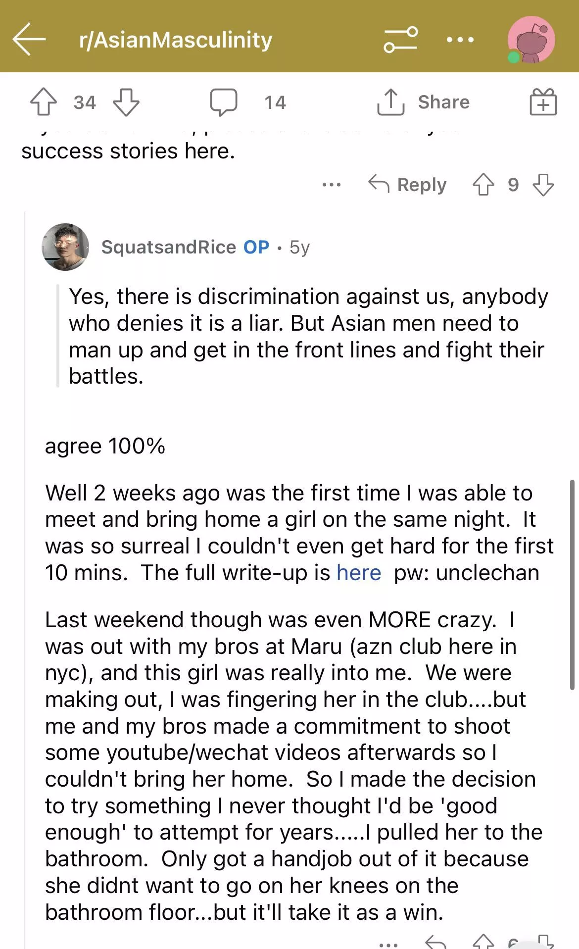 Why do straight Asian guys make these kind of posts and comments as if they’re proud? It sounds very pathetic and misogynistic.