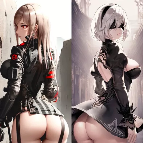 2B & Rapi [NieR x Nikke] by riclf2007