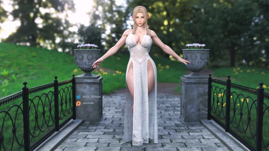 Aerith White Exotic Dress (TB25)