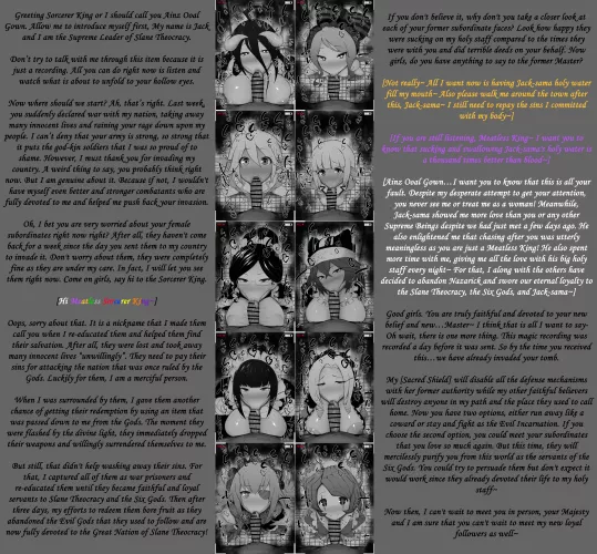 Converted to their new Gods and Master [Overlord] [Bad End] [Mind Break] [Mind Control?] [Corruption] [Betrayal] [NTR] [Defeated] [Enemies become Allies] [Artist: kurotama]