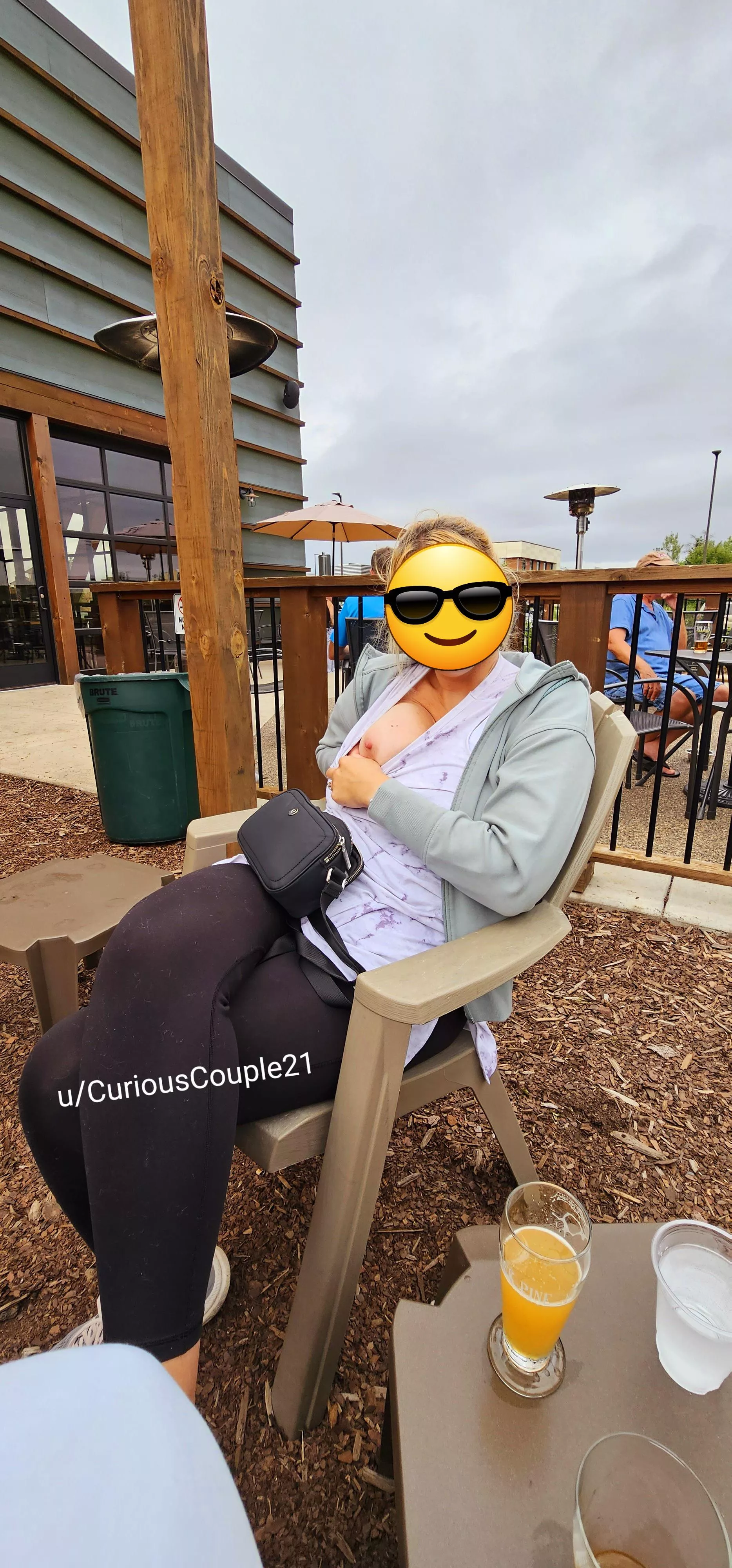 (f) Made a quick stop for a beer.