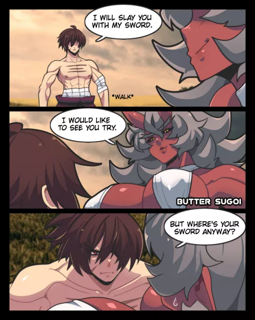 Female Oni confrontation