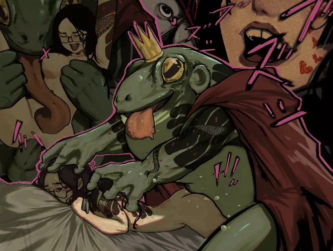 king of toad wants dorothy get slimed (art: @unkindled_human OC)