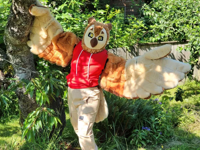 Nora the Owl - Partial Fursuit Made by Me!