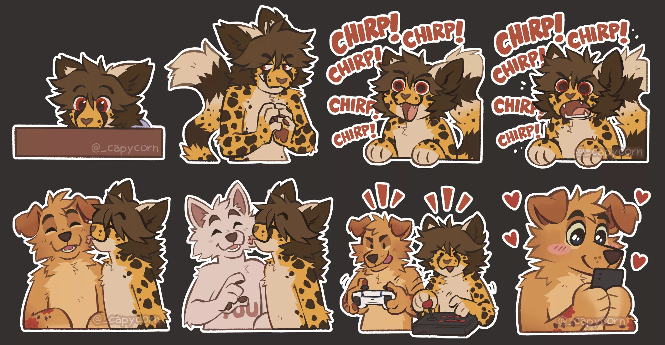 Stickers I made for someone on Twitter :)