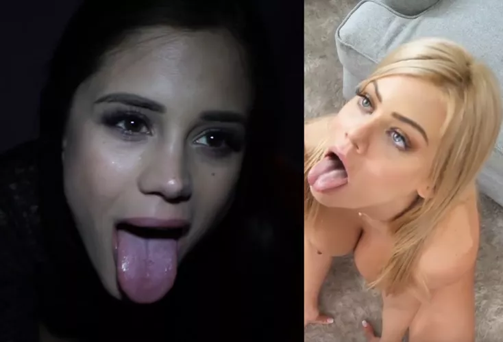 Who are you cumming on first ? [Little Caprice] vs [Riley Steele]