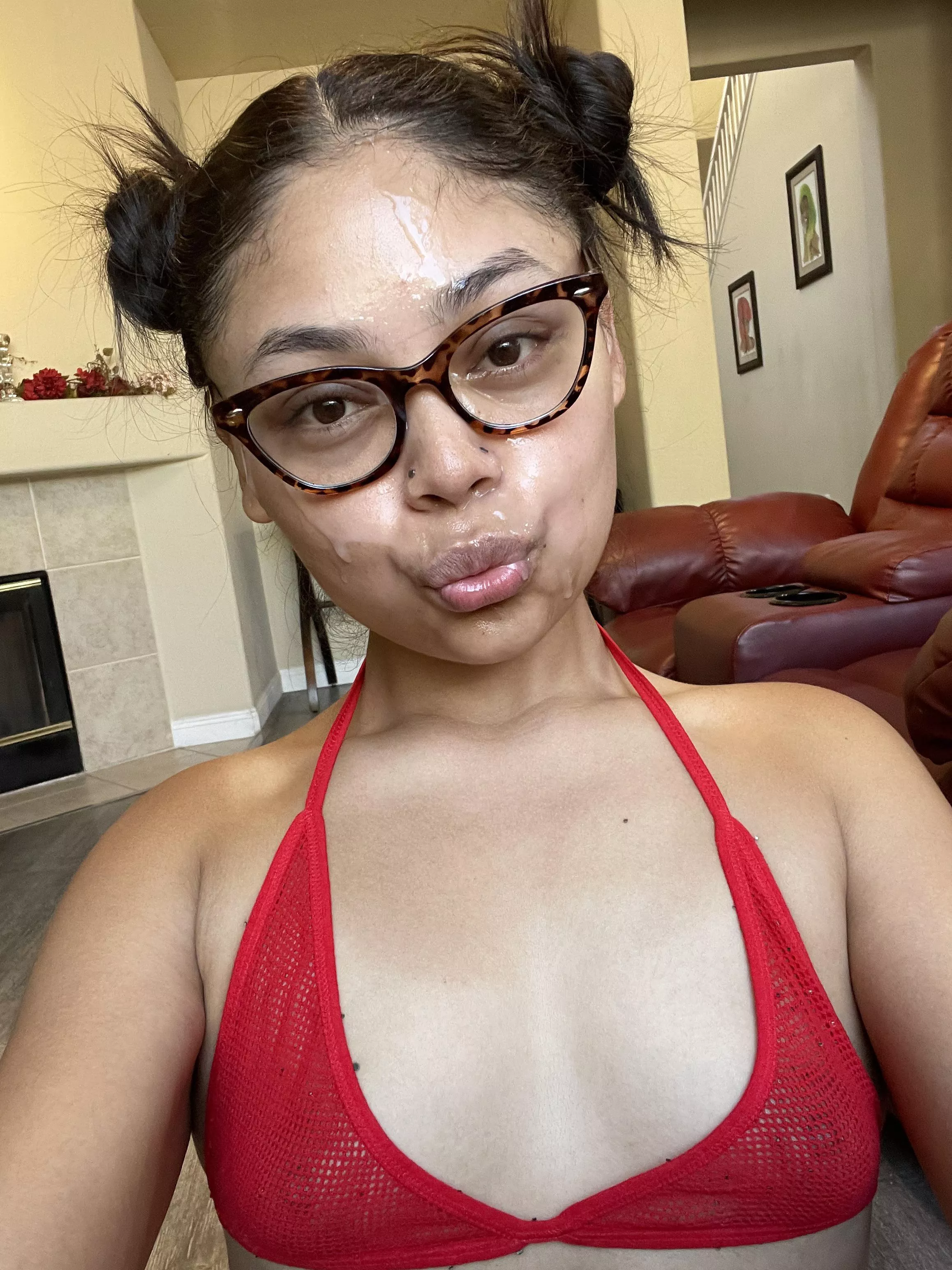 Cum on my glasses next?
