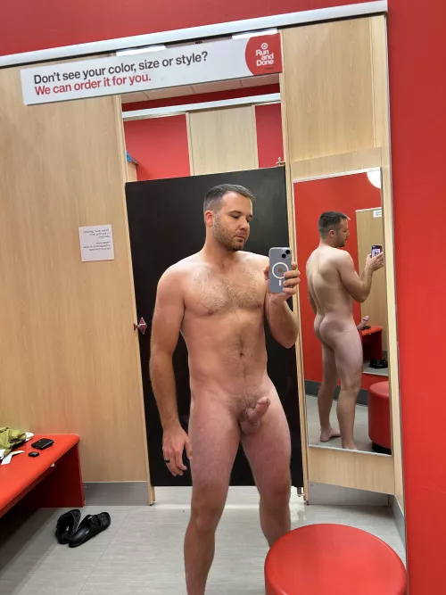 What would you do if you passed the fitting room and saw me like this?