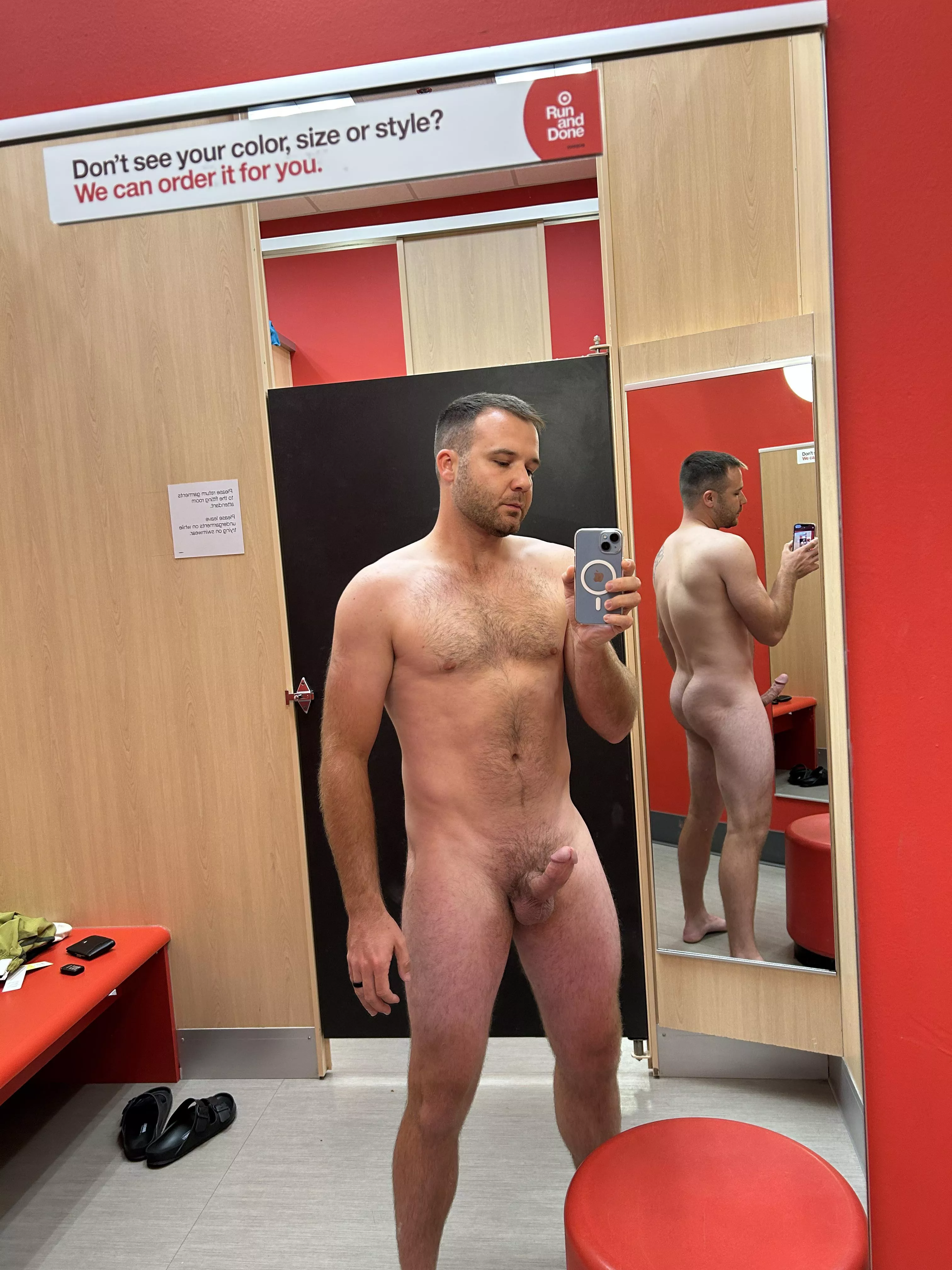What would you do if you passed the fitting room and saw me like this?