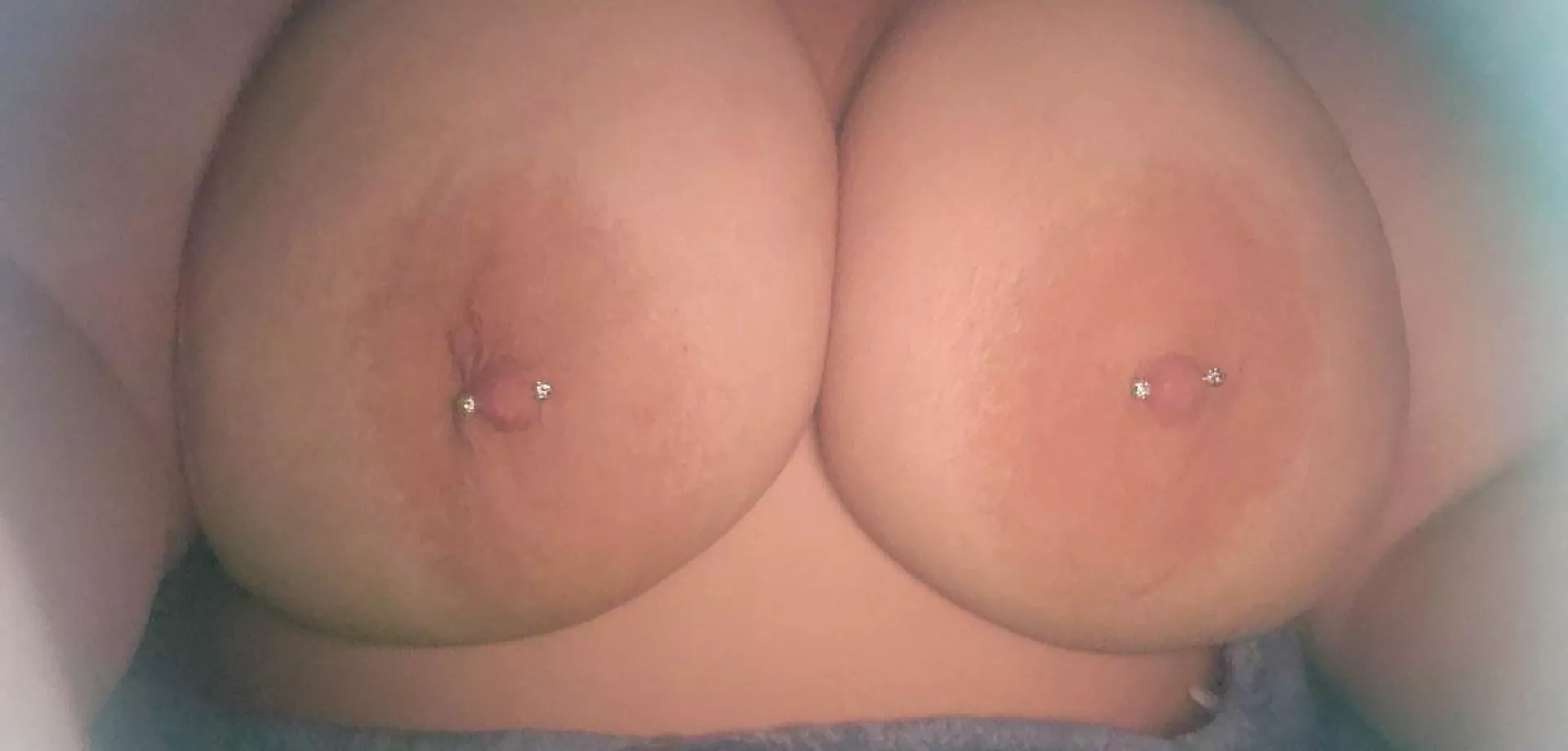 Wife's big beautiful pierced tits