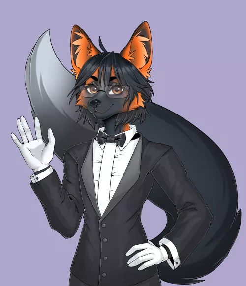A handsome friendly fox (art by me)