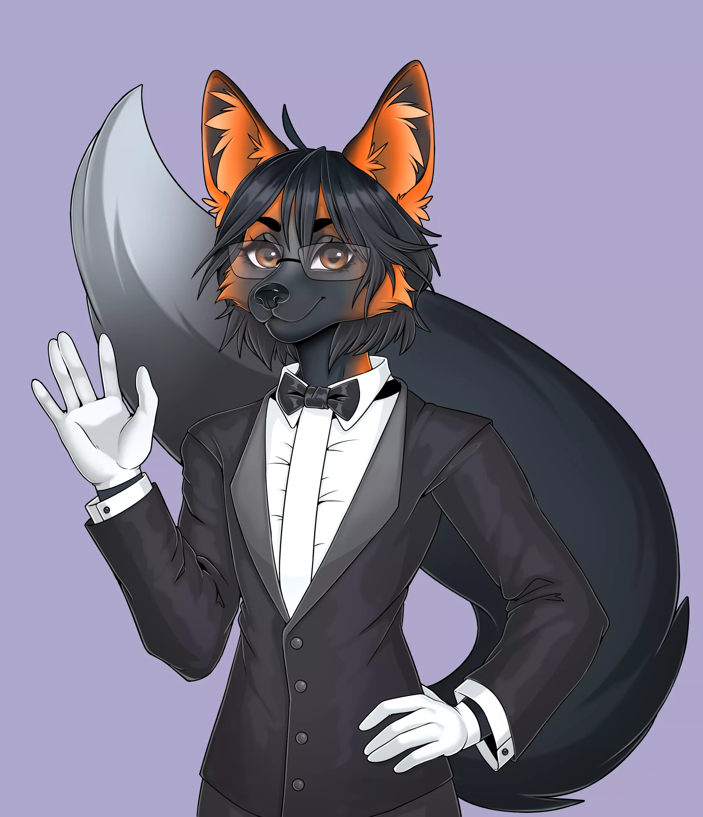 A handsome friendly fox (art by me)