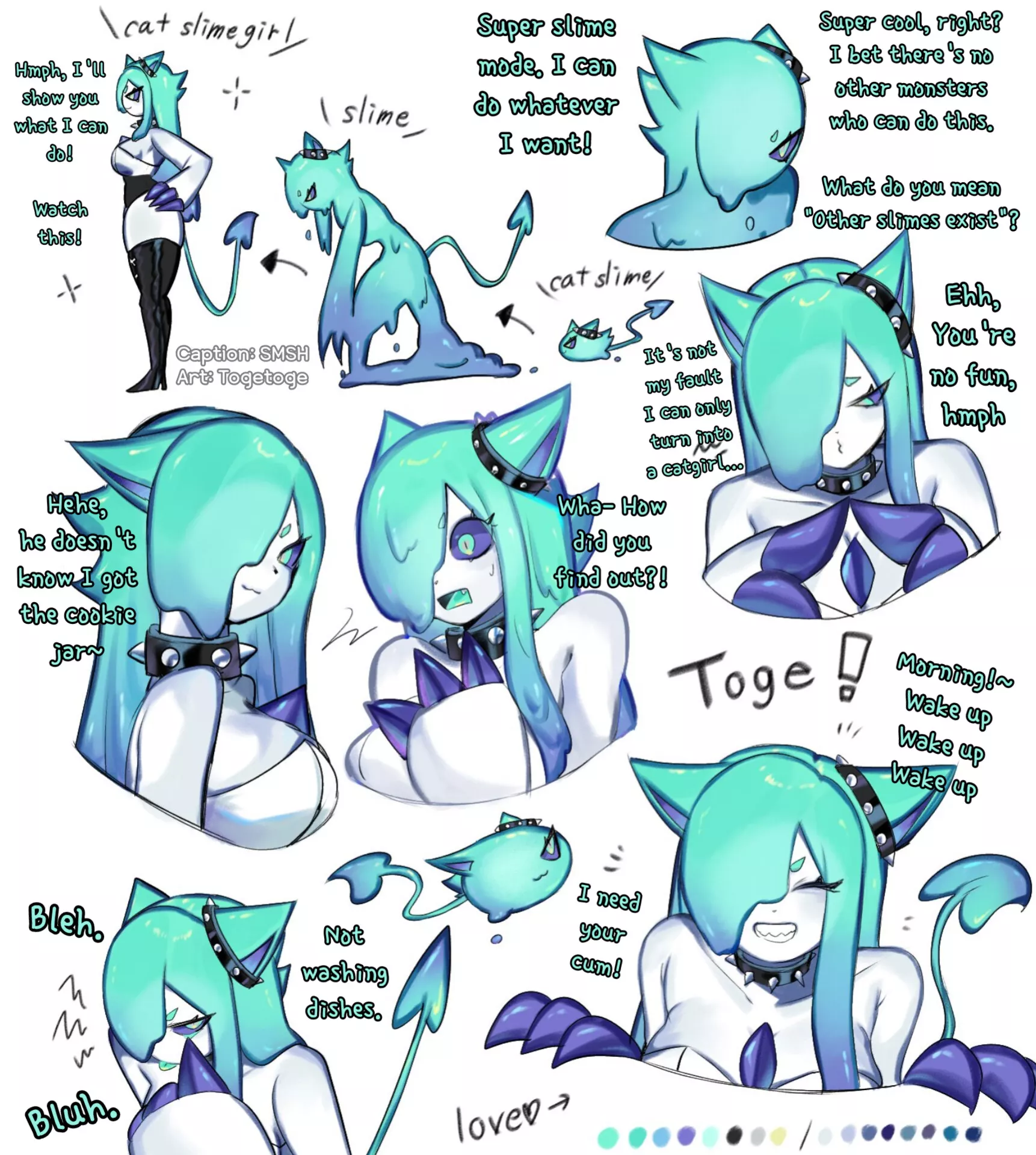 A Special Slime [Slime / Catgirl / Monster Girl] [Housemate] [Can Only Transform Into Catgirl] [Mischevious] [Naughty, But Wholesomely Cute] [159/365]