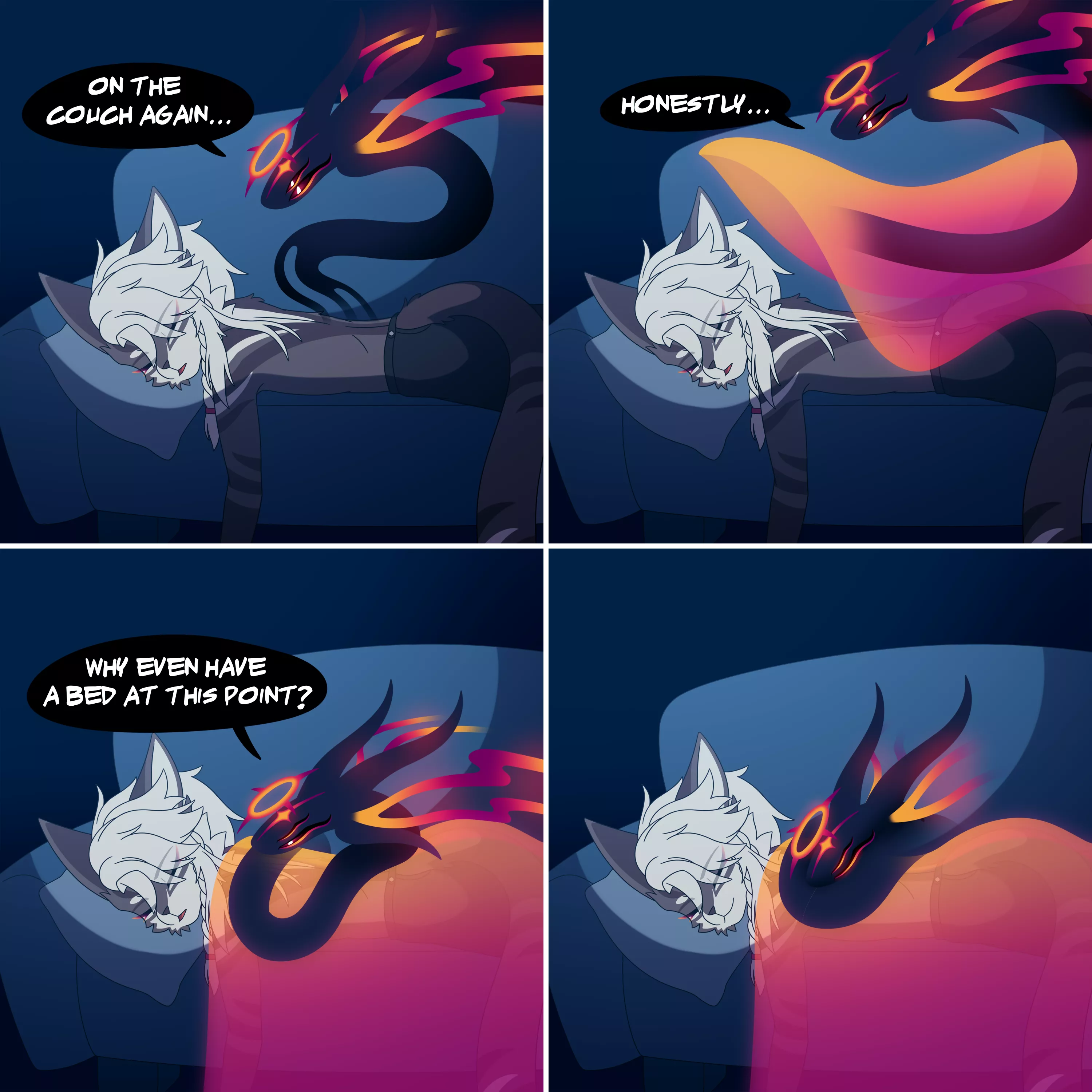 Anyone in need of a magic blanket? (Art by me @grimspore)