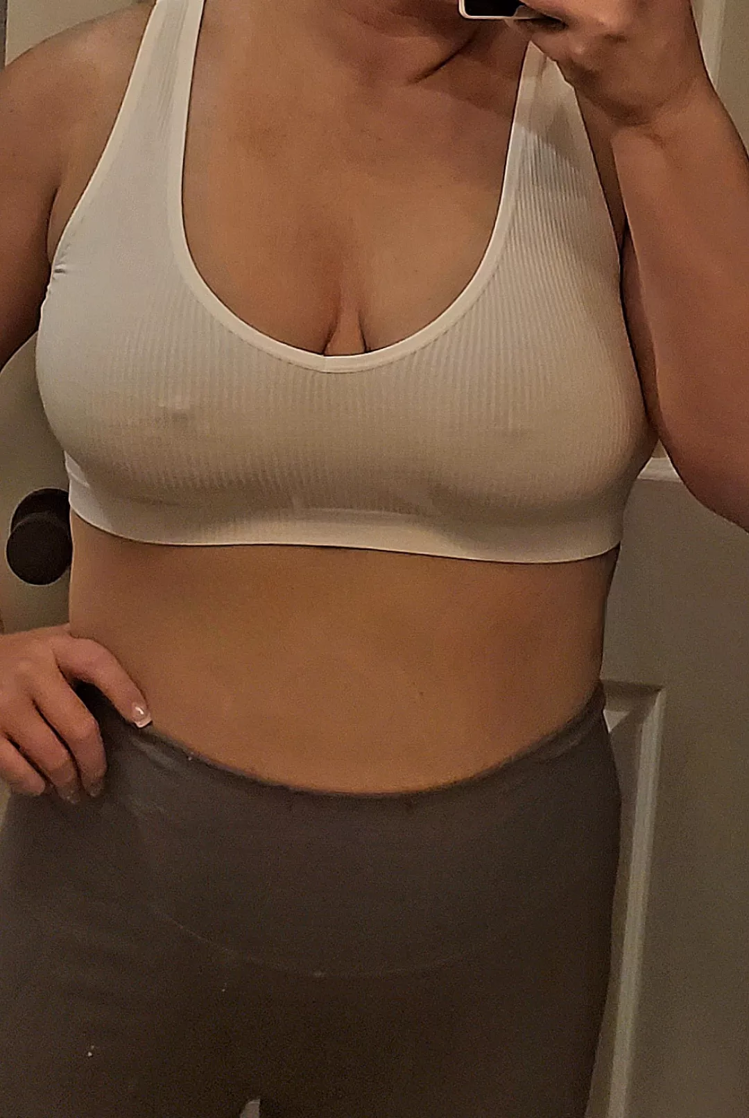 Did my last exercise like this today. Pretty sure at least one guy noticed.