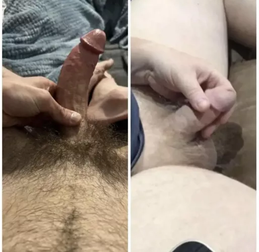 I’m on the right. Much of a length difference? Leave comments/PMs welcome