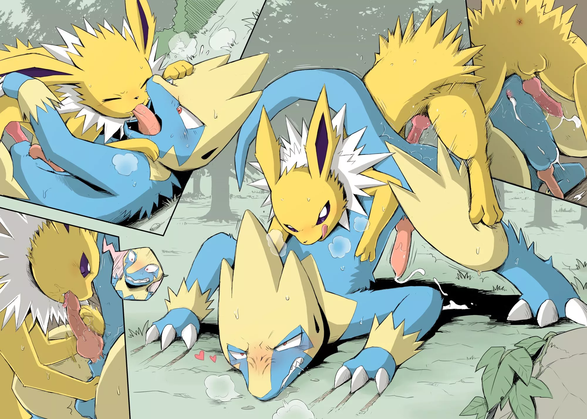 [MM] Tiny Jolteon topping Manectric 💞💦 (yamatokuroko965)