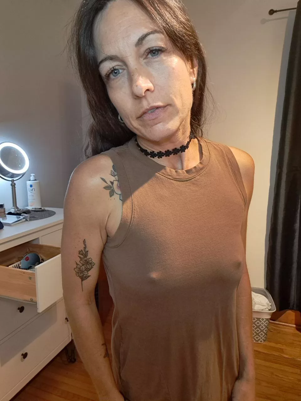 My nipples were hard when i woke up... i hope you won't mind😳 (35F)