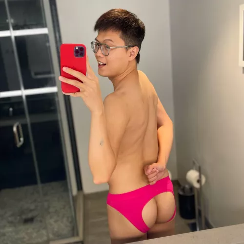 Pink jockstrap is my Sunday outfit!