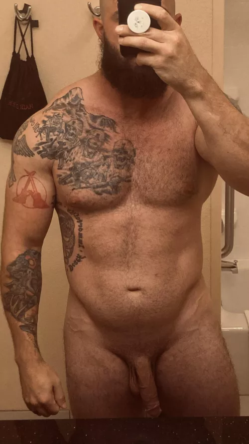 Freshly showered and ready to get dirty