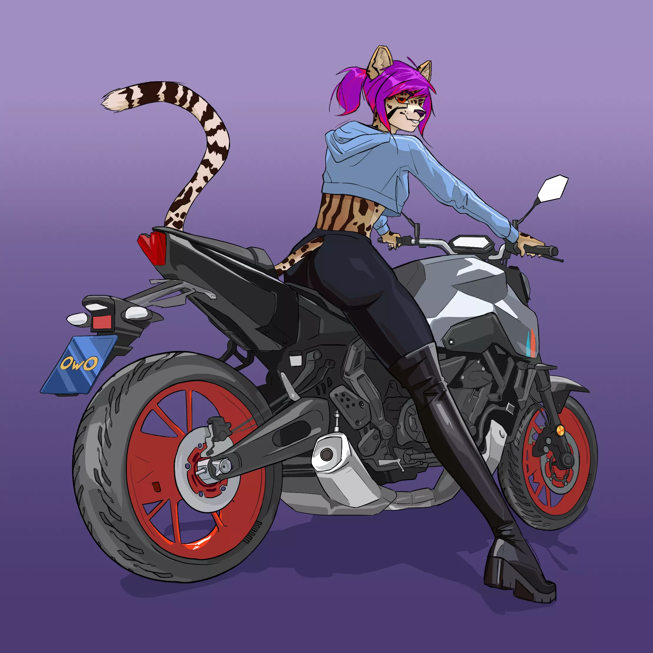 Idk what i love the most, her or her bike, Comms Open
